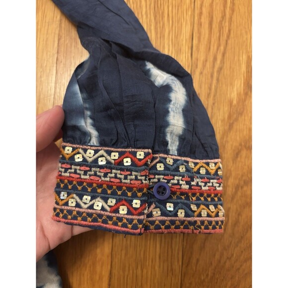 Anthropologie Verb By Pallavi Singhee Beaded Tie-Dye Mini Navy Dress NWT Size S - Picture 5 of 13